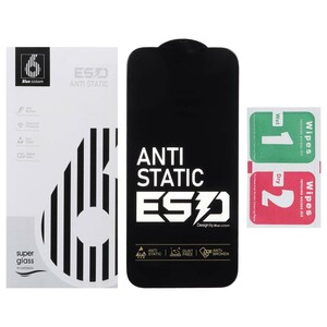 محافظ صفحه نمایش شیشه ای Full Cover ESD Anti Static - Super 6 OG مدل Apple iPhone 6 / iPhone 7 / iPhone 8 -  مشکی (پک دار)