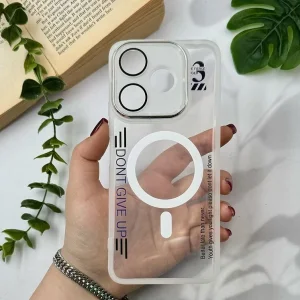 قاب Diamond Space طرح مگ سیف لنز گلس دار Honor 400 Lite - سفید