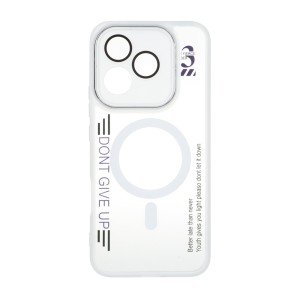 قاب Diamond Space طرح مگ سیف لنز گلس دار Honor 400 Lite - سفید