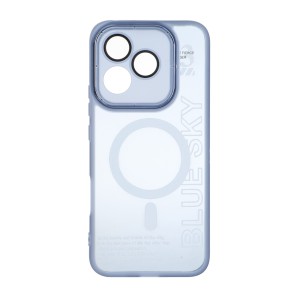 قاب Diamond Space طرح مگ سیف لنز گلس دار Honor 400 Lite - آبی