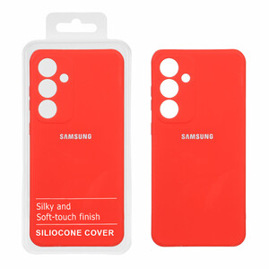 قاب نیو سیلیکون محافظ لنزدار Samsung Galaxy S25 FE - RFF - قرمز (پک دار)