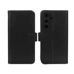 کیف چرمی موبایل مگنتی محافظ لنزدار Samsung Galaxy S25 FE - مشکی