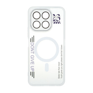 قاب Diamond Space طرح مگ سیف لنز گلس دار Honor X6c - سفید - MPS