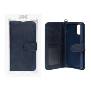 کیف موبایل مگنتی JDK با ست بند و جاکارتی Apple iPhone 12 / iPhone 12 Pro - سرمه ای تیره (پک دار)