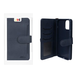 کیف موبایل مگنتی JDK با ست بند و جاکارتی Apple iPhone 12 Pro Max - سرمه ای تیره (پک دار)