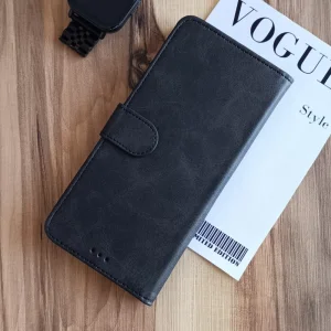 کیف چرمی موبایل مگنتی محافظ لنز دار مناسب Xiaomi X7 Pro - مشکی