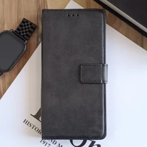 کیف چرمی موبایل مگنتی محافظ لنز دار  Samsung Galaxy A54 - مشکی