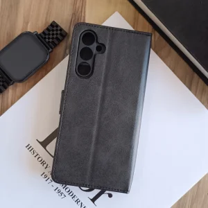 کیف چرمی موبایل مگنتی محافظ لنز دار  Samsung Galaxy A54 - مشکی