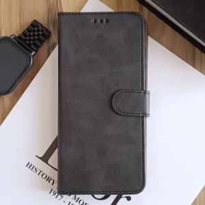 کیف چرمی موبایل مگنتی محافظ لنز دار  Samsung Galaxy S25 FE - مشکی