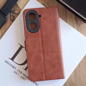 کیف چرمی موبایل مگنتی محافظ لنز دار  Xiaomi Redmi A5  - قهوه ای