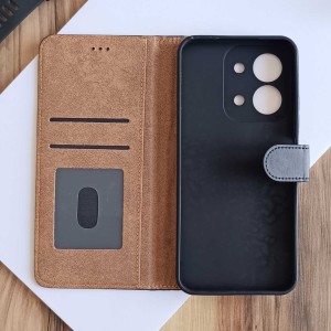 کیف چرمی موبایل مگنتی محافظ لنز دار  Xiaomi Redmi A5  - قهوه ای