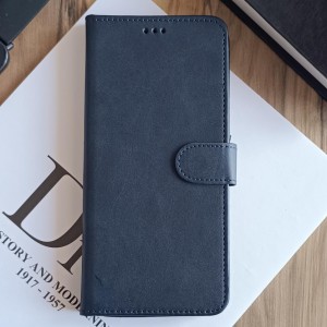 کیف چرمی موبایل مگنتی محافظ لنز دار  Xiaomi Redmi 15C  - سرمه ای