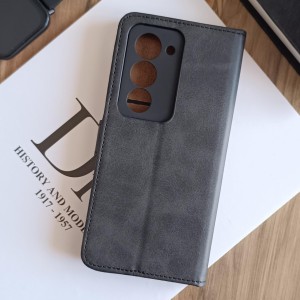 کیف چرمی موبایل مگنتی محافظ لنز دار  Xiaomi Redmi 15  - مشکی