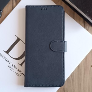 کیف چرمی موبایل مگنتی محافظ لنز دار  Xiaomi Redmi 15  - سرمه ای