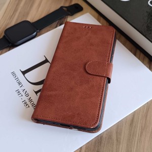 کیف چرمی موبایل مگنتی محافظ لنز دار  Xiaomi Redmi 15  - سرمه ای