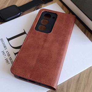 کیف چرمی موبایل مگنتی محافظ لنز دار  Xiaomi Redmi 15  - سرمه ای
