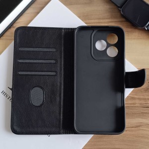 کیف چرمی موبایل مگنتی محافظ لنز دار  Honor 400 Lite - سرمه ای