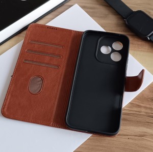 کیف چرمی موبایل مگنتی محافظ لنز دار  Honor 400 Lite - مشکی