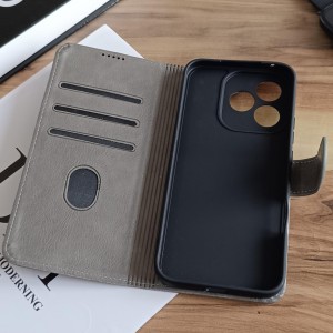 کیف چرمی موبایل مگنتی محافظ لنز دار  Honor 400 Lite - قهوه ای