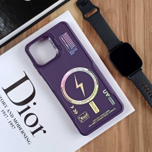 قاب Case Pro لنز استند شو طرح Magsafe مناسب Samsung Galaxy A06 - بنفش