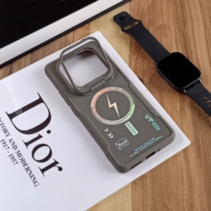 قاب Case Pro لنز استند شو طرح Magsafe مناسبXiaomi Redmi Note 14 Pro Plus 5G / Redmi Note 14 Pro 5G / Poco X7 - خاکستری