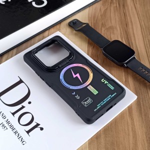 قاب Case Pro لنز استند شو طرح Magsafe مناسبXiaomi Redmi Note 14 Pro Plus 5G / Redmi Note 14 Pro 5G / Poco X7 - مشکی