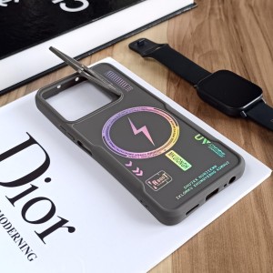قاب Case Pro لنز استند شو طرح Magsafe مناسب Honor X6B - خاکستری