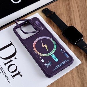 قاب Case Pro لنز استند شو طرح Magsafe مناسب Honor X6B - بنفش