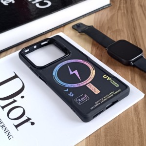 قاب Case Pro لنز استند شو طرح Magsafe مناسب Xiaomi Redmi Note 14s / Note 13 Pro 4G / M6 Pro 4G  - مشکی