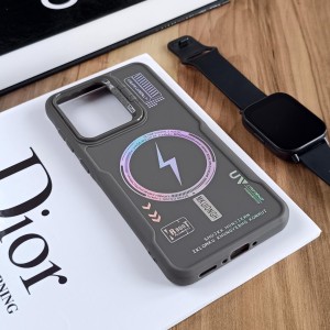 قاب Case Pro لنز استند شو طرح Magsafe مناسب Samsung Galaxy A55  - خاکستری