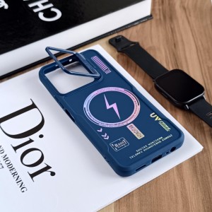 قاب Case Pro لنز استند شو طرح Magsafe مناسب Samsung Galaxy A26  - سرمه ای