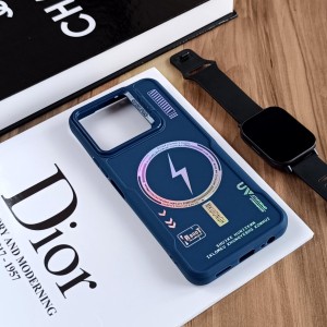 قاب Case Pro لنز استند شو طرح Magsafe مناسب Samsung Galaxy A26  - سرمه ای