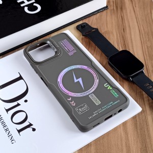 قاب Case Pro لنز استند شو طرح Magsafe مناسب Xiaomi Redmi Note 10 Pro 4G  - خاکستری