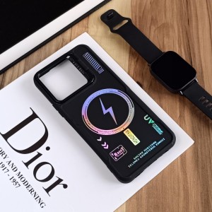 قاب Case Pro لنز استند شو طرح Magsafe مناسب Xiaomi Redmi Note 10 4G  - مشکی