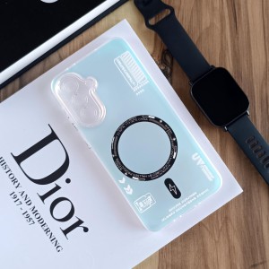 قاب SO COOL طرح مگ سیف هولوگرامی UV محافظ لنز شفاف مناسب Samsung Galaxy A56 / A36 - هفت رنگ