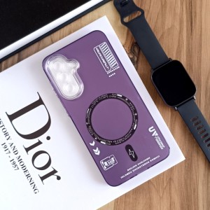 قاب SO COOL طرح مگ سیف هولوگرامی UV محافظ لنز شفاف مناسب Samsung Galaxy A26 - بنفش