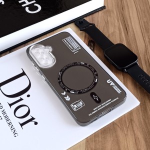 قاب SO COOL طرح مگ سیف هولوگرامی UV محافظ لنز شفاف مناسب Samsung Galaxy A26 - مشکی