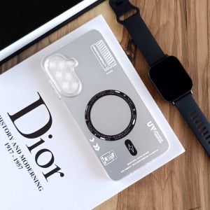 قاب SO COOL طرح مگ سیف هولوگرامی UV محافظ لنز شفاف مناسب Samsung Galaxy A26 - سفید