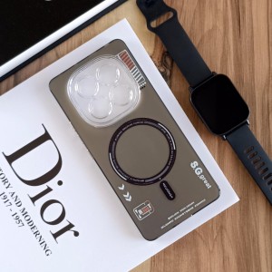 قاب SO COOL طرح مگ سیف هولوگرامی UV محافظ لنز شفاف مناسب Xiaomi Redmi Note 14 pro 4G- مشکی