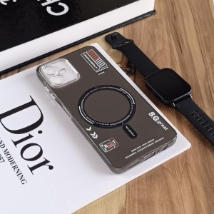 قاب SO COOL طرح مگ سیف هولوگرامی UV محافظ لنز شفاف مناسب Samsung Galaxy A06- l - مشکی