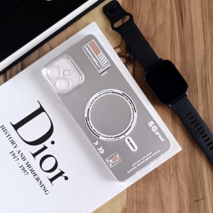 قاب SO COOL طرح مگ سیف هولوگرامی UV محافظ لنز شفاف مناسب Samsung Galaxy A06 - سفید