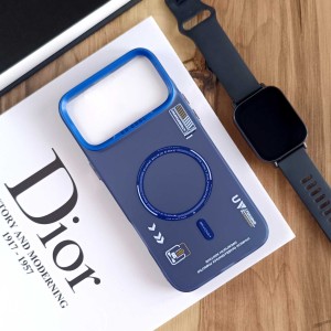 قاب SO COOL طرح مگ سیف هولوگرامی UV محافظ لنز شفاف مناسب Apple Iphone 17 Pro Max - آبی