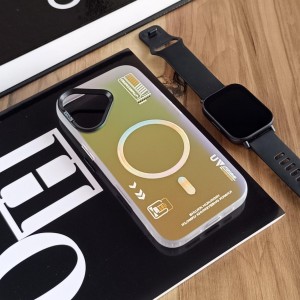 قاب SO COOL طرح مگ سیف هولوگرامی UV محافظ لنز شفاف مناسب Apple Iphone 17- هفت رنگ