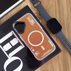 قاب SO COOL طرح مگ سیف هولوگرامی UV محافظ لنز شفاف مناسب Samsung Galaxy S24 Ultra- هفت رنگ