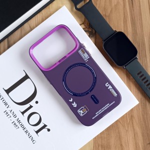 قاب SO COOL طرح مگ سیف هولوگرامی UV محافظ لنز شفاف مناسب Apple Iphone 17 Pro - بنفش