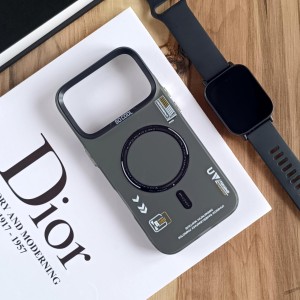 قاب SO COOL طرح مگ سیف هولوگرامی UV محافظ لنز شفاف مناسب Apple Iphone 17 Pro - مشکی