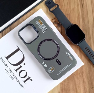 قاب SO COOL طرح مگ سیف هولوگرامی UV محافظ لنز شفاف مناسب Apple Iphone 16 Pro Max- مشکی