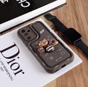 قاب عروسکی سه بعدی مناسب Samsung Galaxy A54 - قهوه ای