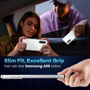 قاب و گلس ژله ای شفاف مناسب گوشی Samsung Galaxy A56 / A36