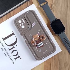 قاب عروسکی سه بعدی مناسب شیائومی Redmi Note 10 4G - قهوه ای